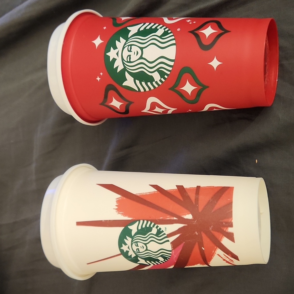 Starbucks 16oz Reusable Cups x2